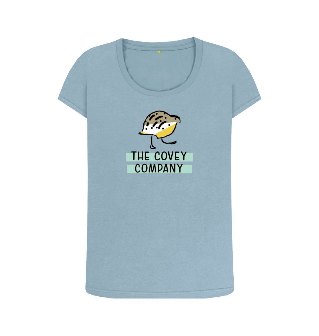 Stone Blue The Covey Company Scoop Neck Tee